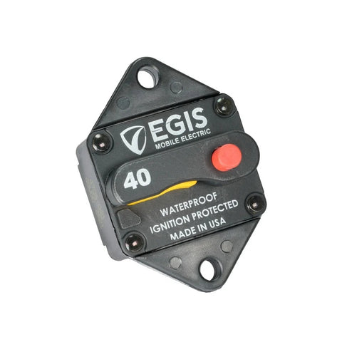 Egis 4706-040 Marine 285-Series Panel Mount Type III 40A Waterproof Circuit Breaker Blue Sea 7082 Bussmann 285040P CB285P-40