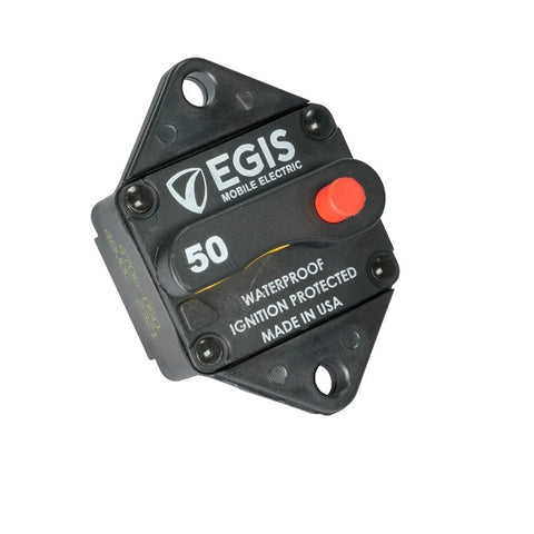 Egis 4706-050 Marine 285-Series Panel Mount Type III 50A Waterproof Circuit Breaker Blue Sea 7083 Bussmann 285050P CB285P-50