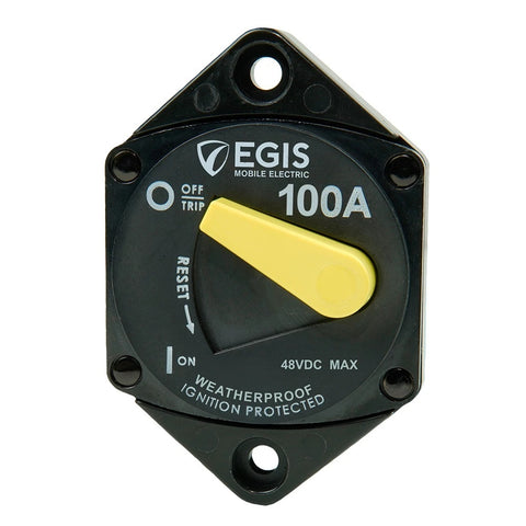 Egis 4707-100 Marine 187 Series Panel Mount Type III 100A Waterproof Circuit Breaker Blue Sea 7044 Bussmann 187100P CB187P-100