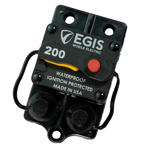 Egis 4709-200 Marine 285 Series Surface Mount Type III 200A Waterproof Circuit Breaker Blue Sea 7190 Bussmann CB187F-200