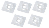 Ancor 199233 Nylon 1" X 1" Adhesive Lined Zip-Tie Cable-Tie Mounting Base 5-Pack