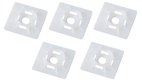 Ancor 199233 Nylon 1" X 1" Adhesive Lined Zip-Tie Cable-Tie Mounting Base 5-Pack