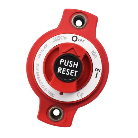 Egis 4701-30 Boat Marine 30A Panel Mount Mini-Breaker Battery Disconnect Switch