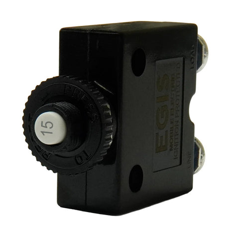 Egis 4710-15 Marine Grade 15A Panel Mount Push Button Reset ST Circuit Breaker Carling CLB-153 Blue Sea 2133