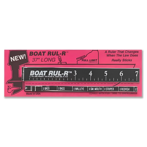 Full Limit Products BOAT RUL-R Boat Marine Black Tape 37” Fishing Rod Ruler