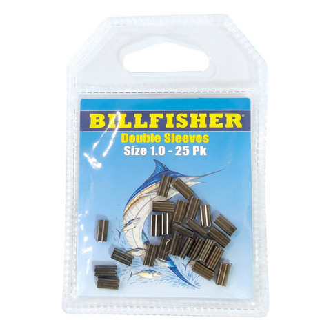 Sea Striker 0029-1998 Billfisher Size 1.0 Copper/Black 60-80 Test Double Crimp Sleeves 25-Pack
