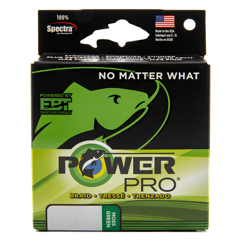 PowerPro 21100100150E 10lb Test X 150yd Microfilament Braided Fishing Line Moss Green 150 Yards