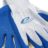 Promar GL-200-M Blue Crab Lobster Latex Grip Fishing and Utility Gloves Size Medium