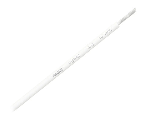 Marine Grade 16 AWG X 25' Stranded Tinned Copper Primary Wire Boat Cable WHITE Pacer WUL16WH-25