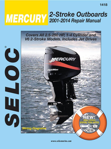 Mercury 2001-2014 Mariner 2-Stroke Outboard Repair Manual Sierra Seloc 18-01418