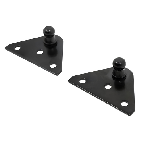 Taylor Made 1857 Boat Marine Black 2-1/4" Gas Shock / Spring Flat Mounting Bracket 2-Pack