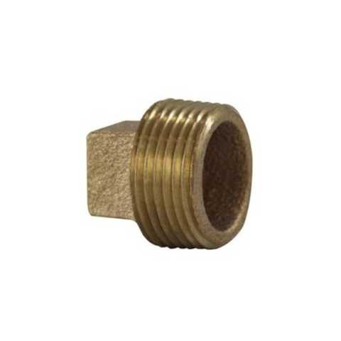 Midland Metal 44-655 44655 Bronze 1" NPT Male Cored Square Head Plug Fitting