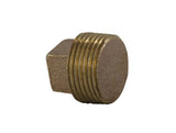 Midland Metal 44-671 44671 Bronze 1/4" NPT Male Solid Square Head Plug