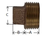 Midland Metal 44-671 44671 Bronze 1/4" NPT Male Solid Square Head Plug