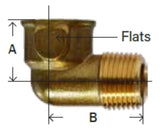 Midland Metal 28-167 28167 Brass 3/8" X 3/8" NPT 90° Street Elbow Fitting