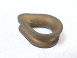 Boat Marine Vintage Manganese Bronze 10mm Rope X 55mm Closed Wire Rope Thimble