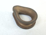 Boat Marine Vintage Manganese Bronze 10mm Rope X 55mm Closed Wire Rope Thimble