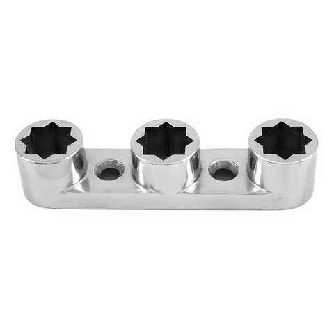 Danard D2400-35055 Polished 316 Stainless Steel Triple Winch Handle Holder