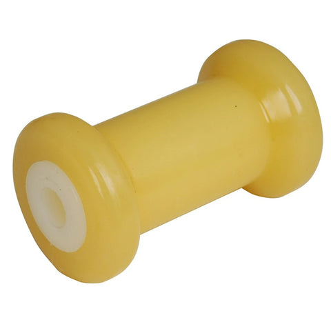 CE Smith 29712 Boat Marine 5” - 5/8" ID Gold TPR Thermal Plastic Rubber Trailer Spool Roller with White Solid Bushing