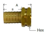 Midland Metal 30-032 30032 Brass 1/2" Hose Barb X 3/4" GHT Garden Hose Adapter Fitting Seafit 22325443
