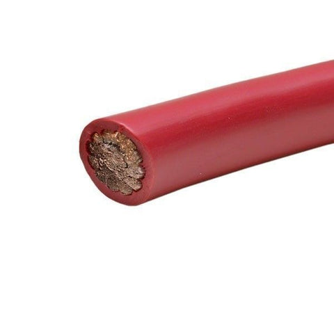 Marine Grade 2 AWG Stranded Tinned Copper Battery Cable Boat Wire RED By The Foot - Second Wind Sales