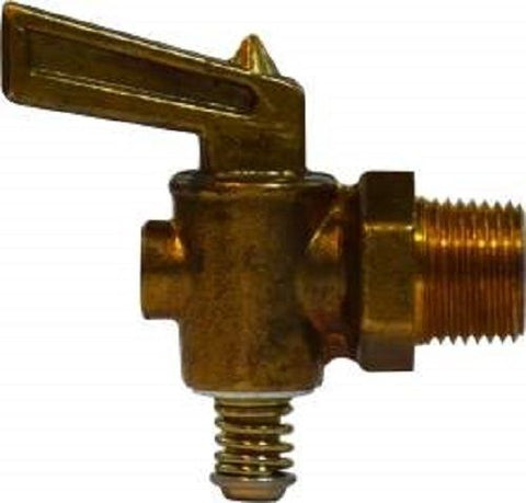 Midland Metal 46-070 46070 Brass 1/8" NPT Male Lever Handle Drain Cock Valve
