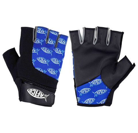 AFTCO GLOVESP3 BSCA-L 1/2 Finger Short Pump Fingerless Fishing Gloves Men's Size L Pair