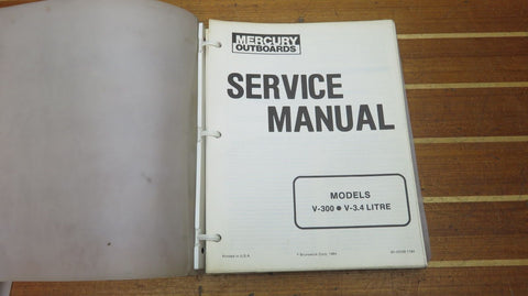 Mercury 90-43508 Genuine OEM 1984 Service Manual for V-300 & V3.4 Litre Outboard