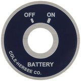 Cole Hersee 82065 Aluminum 2-1/2" Master Disconnect Battery Switch Faceplate