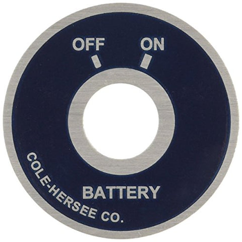 Cole Hersee 82065 Aluminum 2-1/2" Master Disconnect Battery Switch Faceplate