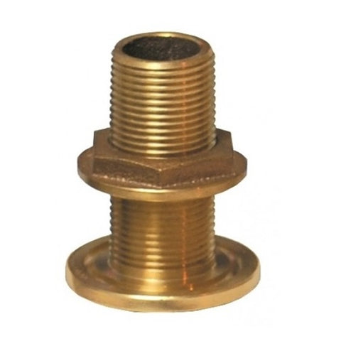 Groco TH-500-W Marine TH Series 1/2” NPS NPT Bronze Thru Hull Fitting with Nut