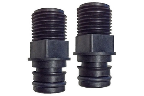 Jabsco 30649-1000 Flojet 20381-000 20381-071 Quad Port X 1/2" Quest Thread Pump Fitting 2-Pack - Second Wind Sales