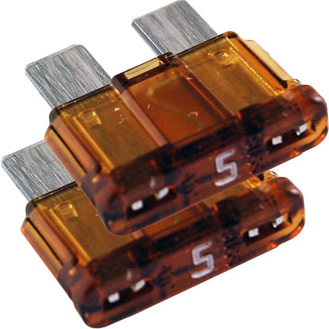 Marine Grade 5A Fast-Acting ATO / ATC Blade Fuse 2-Pack Bussmann ATC-5 Blue Sea 5239 Ancor 604005
