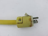Hubbell 61CM22 HBL61CM22 125V 30A Female to 15A Male 2 Pole 7' Yellow Adapter
