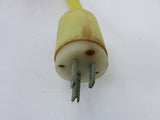 Hubbell 61CM22 HBL61CM22 125V 30A Female to 15A Male 2 Pole 7' Yellow Adapter