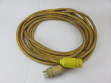 Hubbell 61CM43 HBL61CM43 125 VOLT 50 AMP 25' Yellow Shore Power Cable Cordset