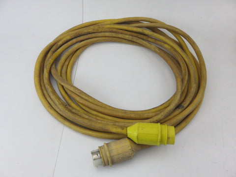 Hubbell 61CM43 HBL61CM43 125 VOLT 50 AMP 25' Yellow Shore Power Cable Cordset
