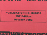 Westerbeke 047631 1st Edition 44A/B 12.5 BTDB 15 BTDC Marine Diesel Engine and Generator Part List Service Manual