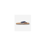 Mari Hari 1005-302-8 Scouts Men's Premium Leather Flip Flops Sandals with Memory Foam Indigo / Grey