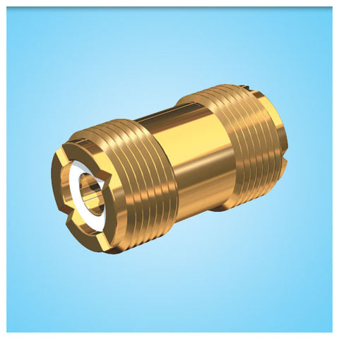 Shakespeare PL-258-G Gold Plated Brass Barrel Connector for PL-259 Ended Cable