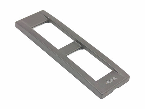 Vimar 16782 IDEA Classica Matte Grey 2-Module Die-Cast Metal Cover Plate