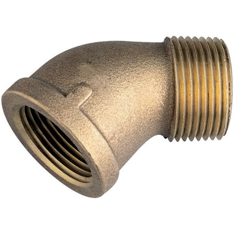 Midland Metal 44-201 44201 Marine Grade Bronze 1/4” X 45° Street Elbow Fitting