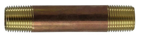 Midland Metal 40-068 40068 Red Brass 1/2" NPT X 5” Pipe Fitting Plumbing Nipple