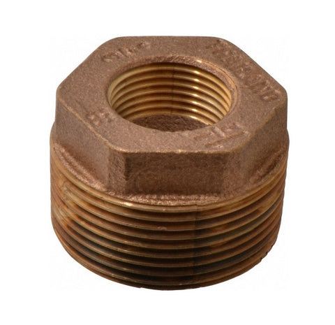 Midland Metal 44-508 44508 3/4" X 3/8" Bronze Reducing Hex Bushing Fitting - Second Wind Sales