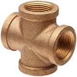 Midland Metal 44-392 44392 Marine Grade Bronze 3/8" NPT Female 4-Way Cross Fitting - Second Wind Sales