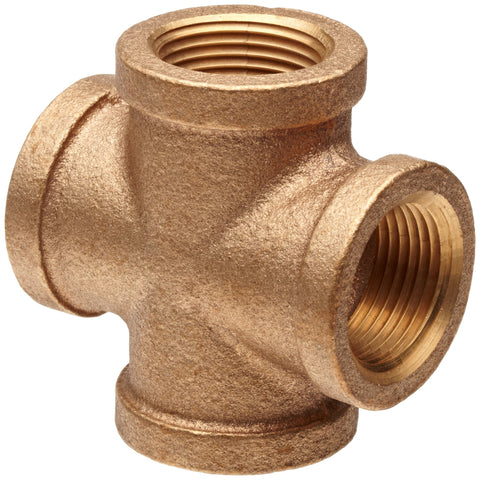 Midland Metal 44-392 44392 Marine Grade Bronze 3/8" NPT 4-Way Cross Fitting