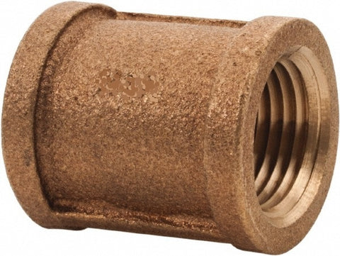 Midland Metal 44-415 44415 Marine Grade Bronze 1" NPT Female Coupling Fitting - Second Wind Sales