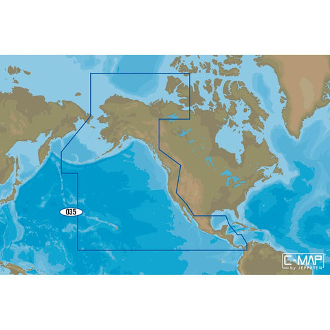 C-MAP NA-M035 MAX Wide SD-Card / Micro-SD Electronic Chart Map US Pacific Coast and Central America