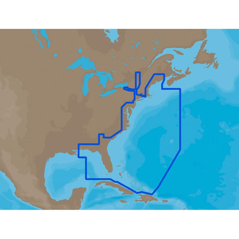 C-MAP NA-M022 MAX Wide SD-Card Electronic Chart Map East Coast and Bahamas