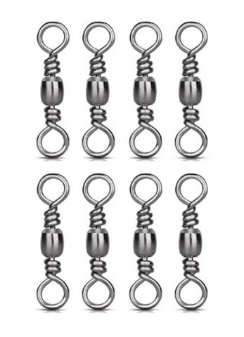 Pucci 10BKB14 Size 14 Fishing Tackle Black Barrel Swivel 8-Pack